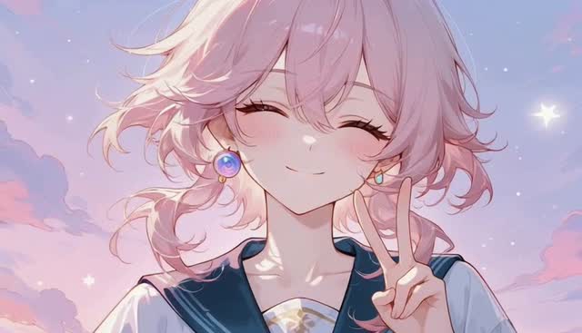 Still preview of an illustrated character with pink hair
